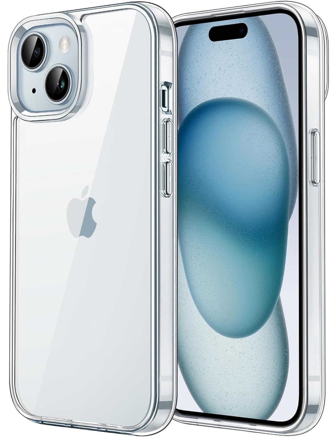 ENT Clear Back Cover for iPhone 15, Transparent Case,iPhone 15 Back Cover