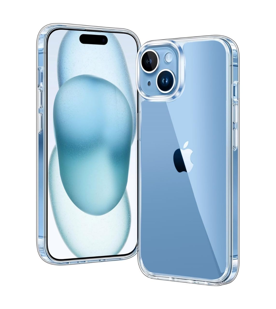 ENT Clear Back Cover for iPhone 15, Transparent Case,iPhone 15 Back Cover