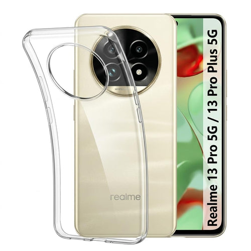 ENT Clear Back Cover for Realme 13 Pro / 13 Pro Plus 5G Back Cover Case with Camera Bump