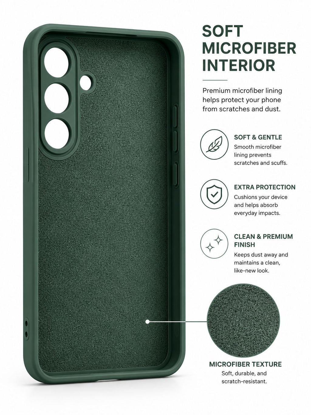 ENT Silicone  Back Cover for Samsung Galaxy A16 with Matte Finish
