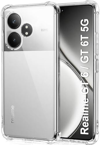 ENT Back Cover for Realme GT 6T Back Cover, Clear Transparent Case
