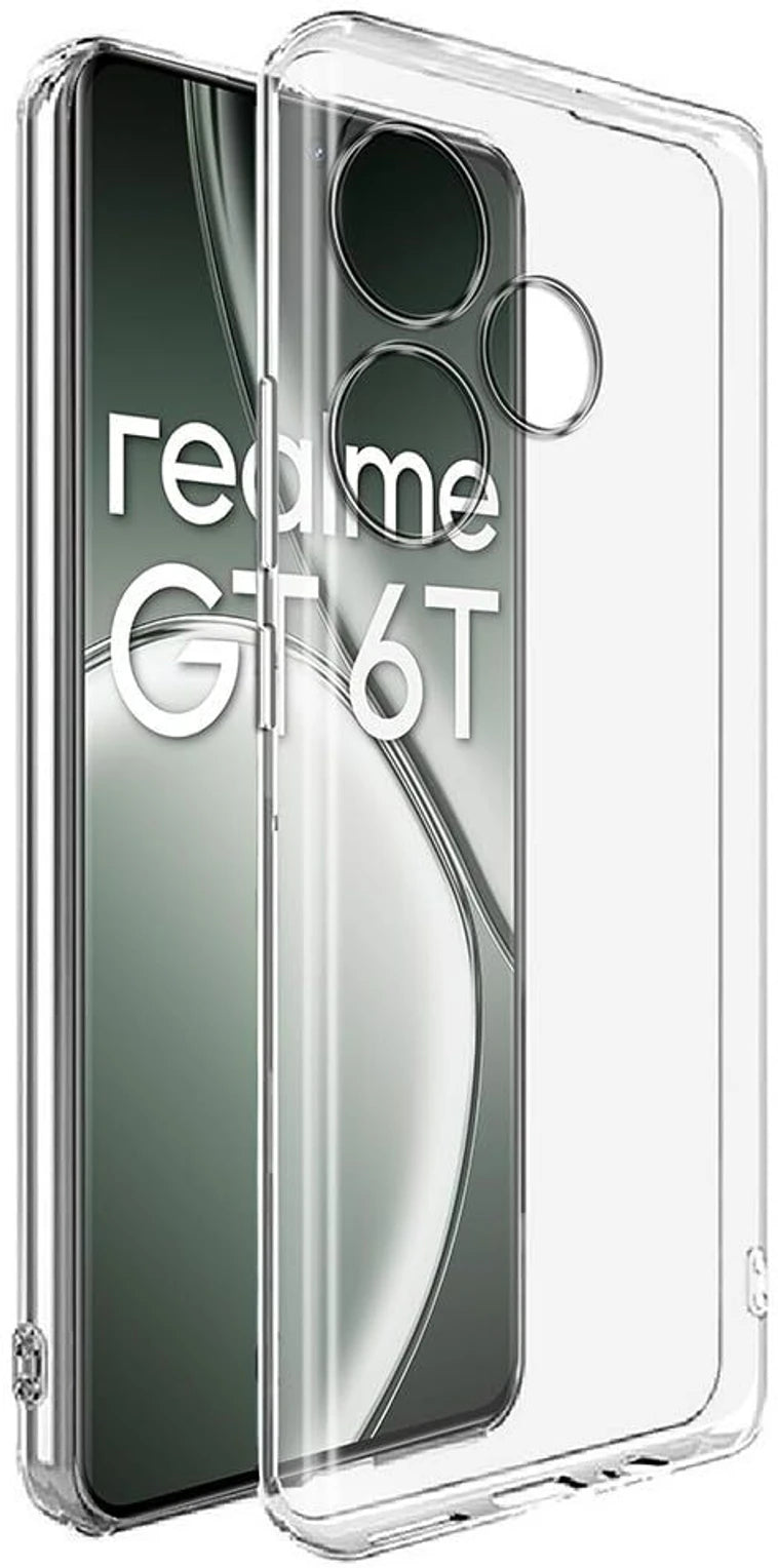 ENT Back Cover for Realme GT 6T Back Cover, Clear Transparent Case